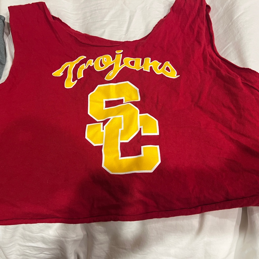 Red Trojans Sleeveless Top